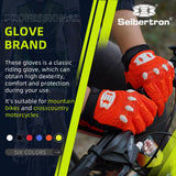 Farbe: Orange | Seibertron Dirtpaw Motorradhandschuhe mit voller Fingerlänge für Motocross und Offroad Bild 22