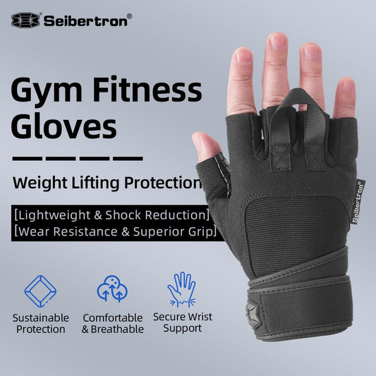 Farbe: alle | Seibertron Fitness-Handschuhe, Gewichtheberhandschuhe mit langen Handgelenkbandagen, Bild 01