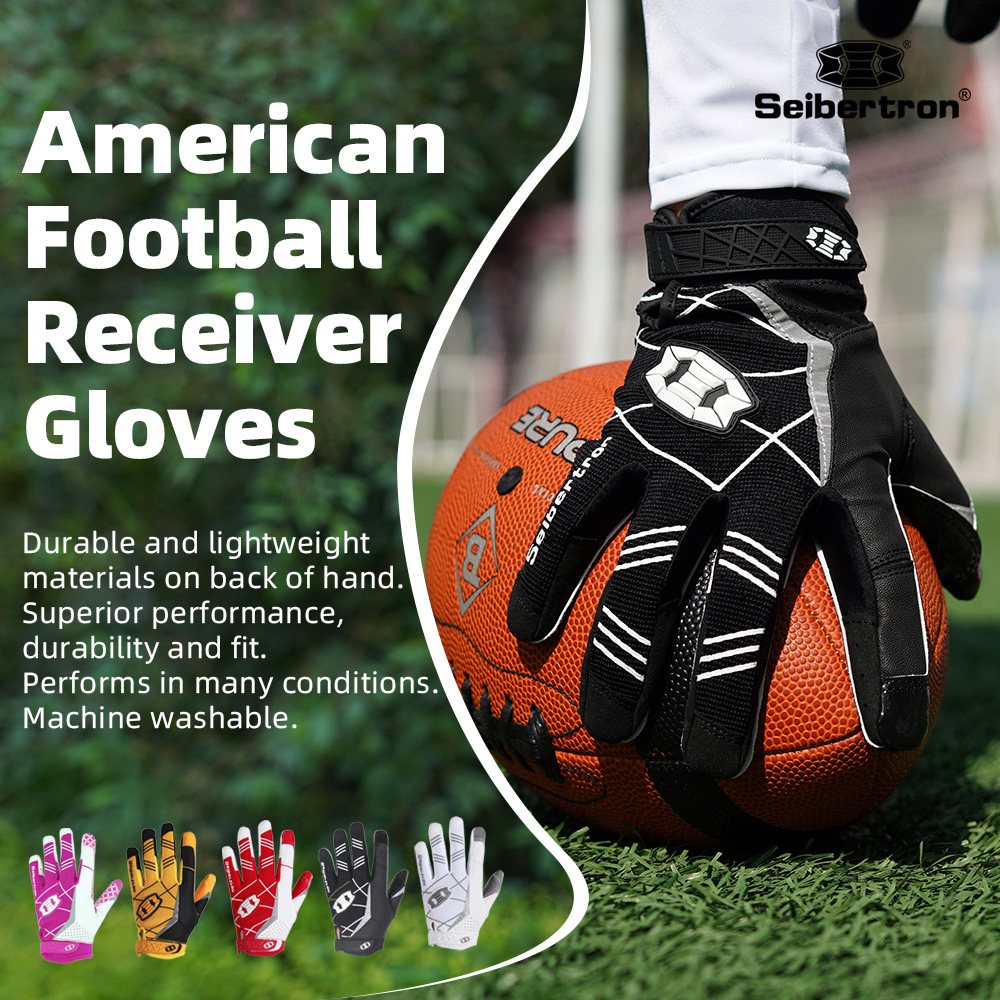 Farbe: alle | Seibertron American Football Receiver Handschuhe für Erwachsene, Ultra-Stick, gängiges Bild 14