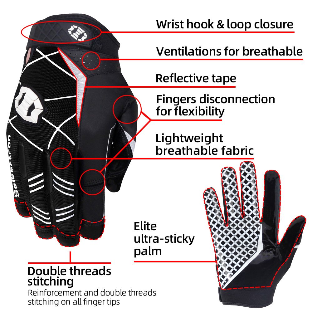 Farbe: alle | Seibertron American Football Receiver Handschuhe für Erwachsene, Ultra-Stick, gängiges Bild 15