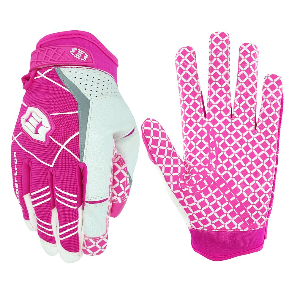Farbe: Adult Pink | Seibertron Erwachsenen-Football-Empfängerhandschuhe Hauptbild auf weißem Hintergrund