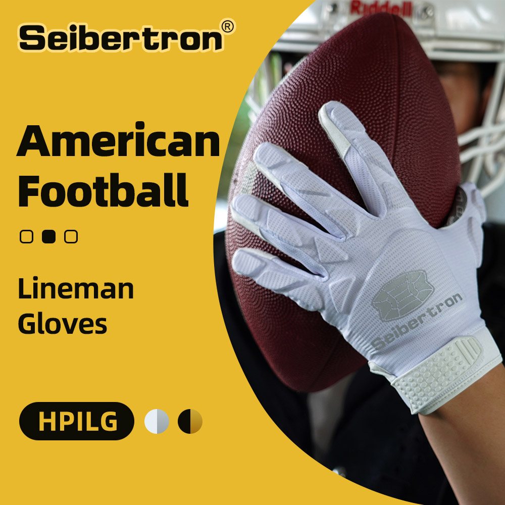 Farbe:Weiß | Seibertron H.P.I.L.G Touchscreen Football Lineman Handschuhe Bild 04