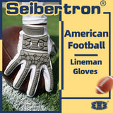 color:White | Seibertron Lineman 2.0 full finger football lineman gloves image 04