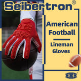 color:Red | Seibertron Lineman 2.0 full finger football lineman gloves image 07