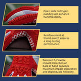 color:Red | Seibertron Lineman 2.0 full finger football lineman gloves image 08