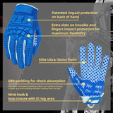 color:Blue | Seibertron Lineman 2.0 full finger football lineman gloves image 12