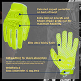 color:Fluorescent Yellow | Seibertron Lineman 2.0 full finger football lineman gloves image 15
