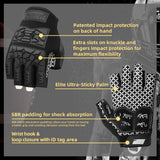 Farbe: Schwarz | Seibertron Lineman 2.0 Football-Lineman-Handschuhe mit halber Fingerlänge Bild 04