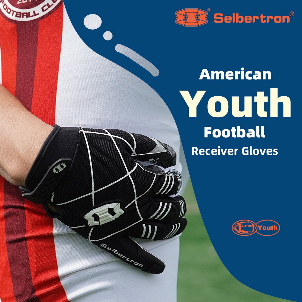 color:Black | Seibertron Pro 3.0 ultra-stick football receiver gloves image 10