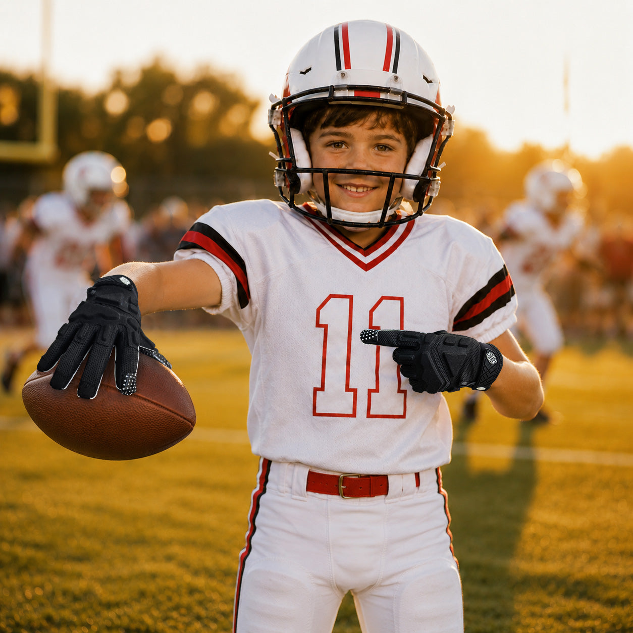 seibertron-gallery:garg-adult-youth-20260714 | Produkt:7340603179198 | Farbe:Schwarz | Gruppe:Jugend | Slot:2 | Seibertron G.A.R.G 2.0 Football-Fängerhandschuhe für Jugendliche schwarz Galerie 2
