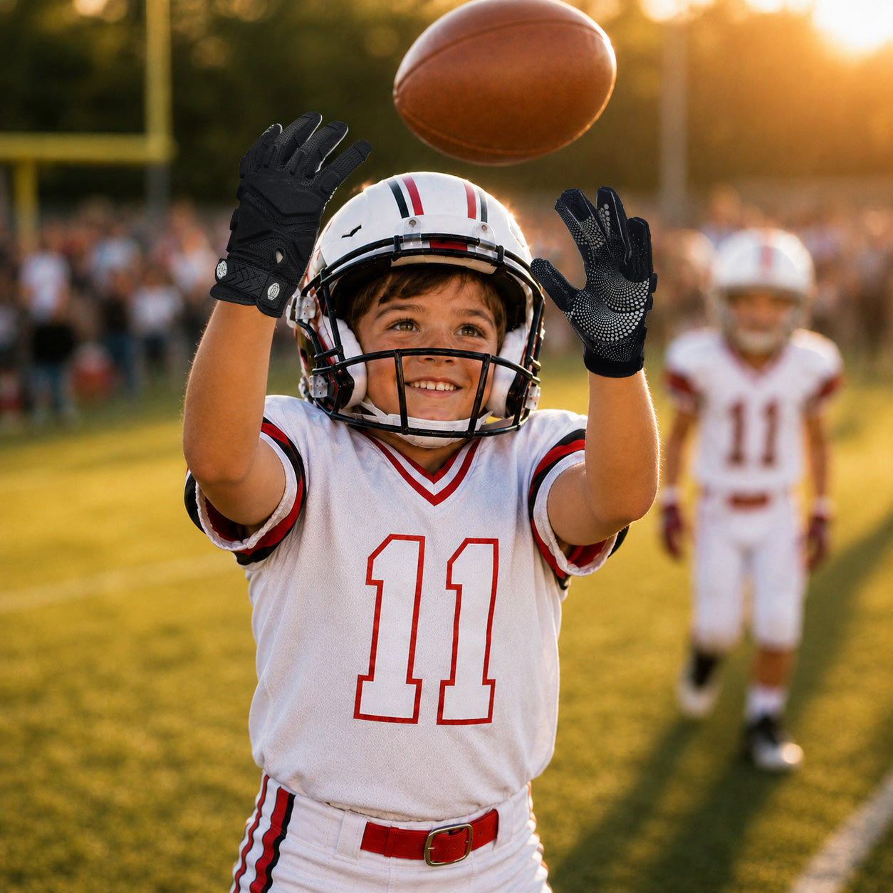 seibertron-gallery:garg-adult-youth-20260714 | Produkt:7340603179198 | Farbe:Schwarz | Gruppe:Jugend | Slot:4 | Seibertron G.A.R.G 2.0 Football-Fängerhandschuhe für Jugendliche schwarz Galerie 4