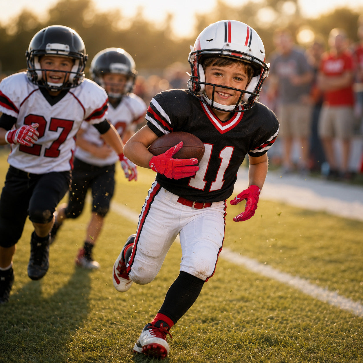 seibertron-Galerie:garg-adult-youth-20260714 | Produkt:7340603179198 | Farbe:Rot | Gruppe:Jugend | Slot:2 | Seibertron G.A.R.G 2.0 Jugend Football-Empfängerhandschuhe rot Galerie 2