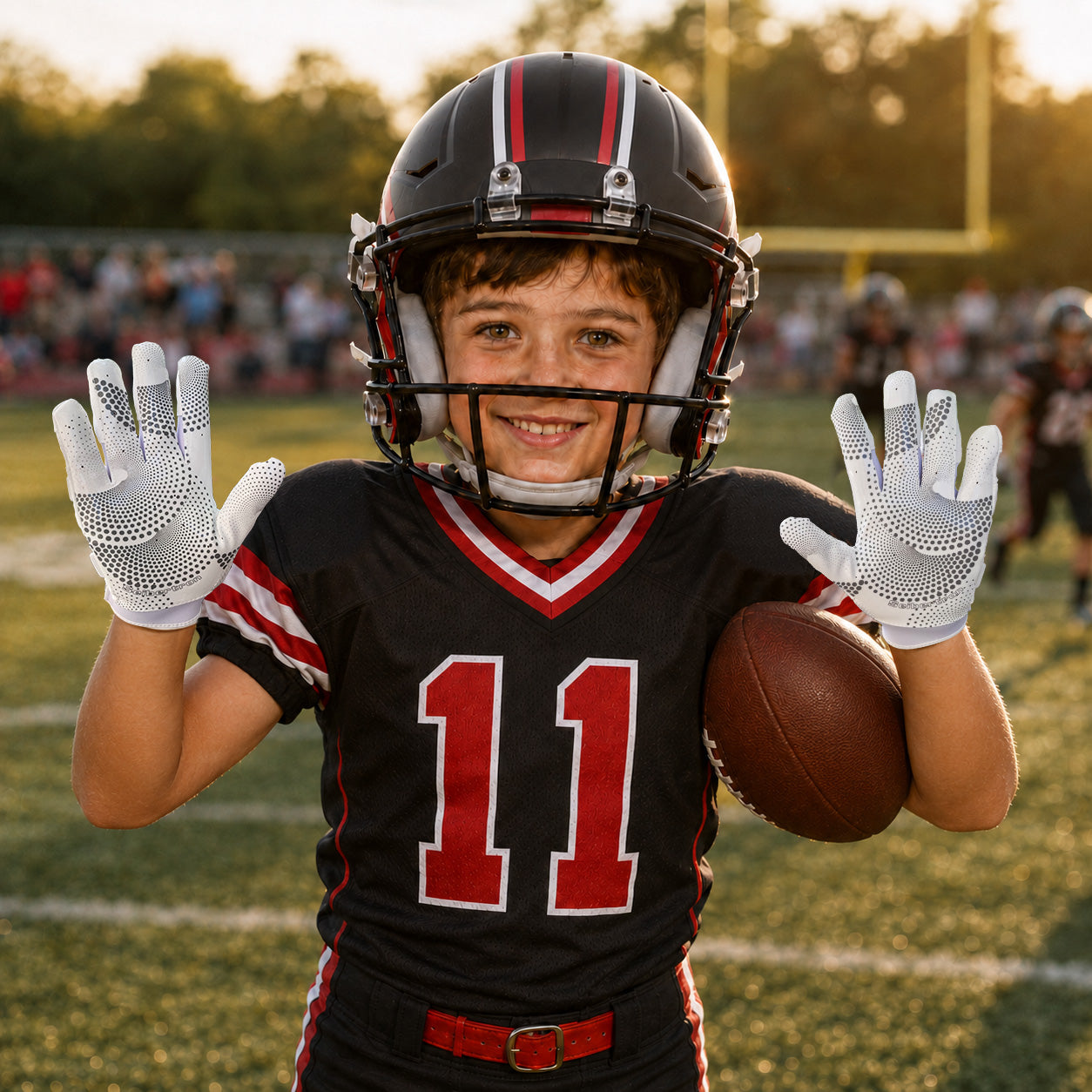 seibertron-gallery:garg-adult-youth-20260714 | Produkt:7340603179198 | Farbe:Weiß | Gruppe:Jugend | Slot:3 | Seibertron G.A.R.G 2.0 Football-Fängerhandschuhe für Jugendliche weiß Galerie 3
