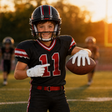 seibertron-gallery:garg-adult-youth-20260714 | product:7340603179198 | color:White | group:Youth | slot:6 | Seibertron G.A.R.G 2.0 youth football receiver gloves white gallery 6