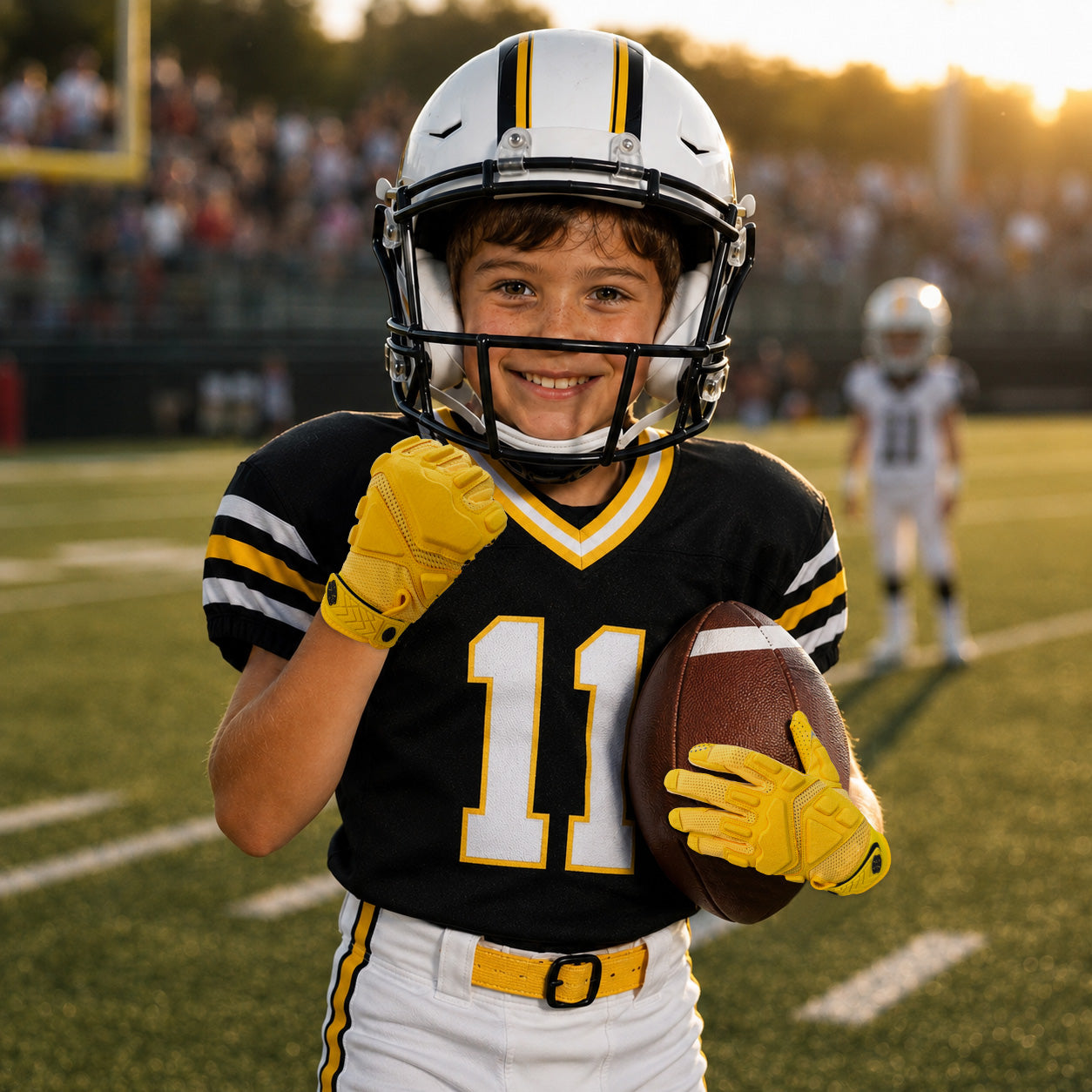 seibertron-gallery:garg-adult-youth-20260714 | Produkt:7340603179198 | Farbe:Gelb | Gruppe:Jugend | Slot:2 | Seibertron G.A.R.G 2.0 Jugend-Football-Empfängerhandschuhe gelb Galerie 2