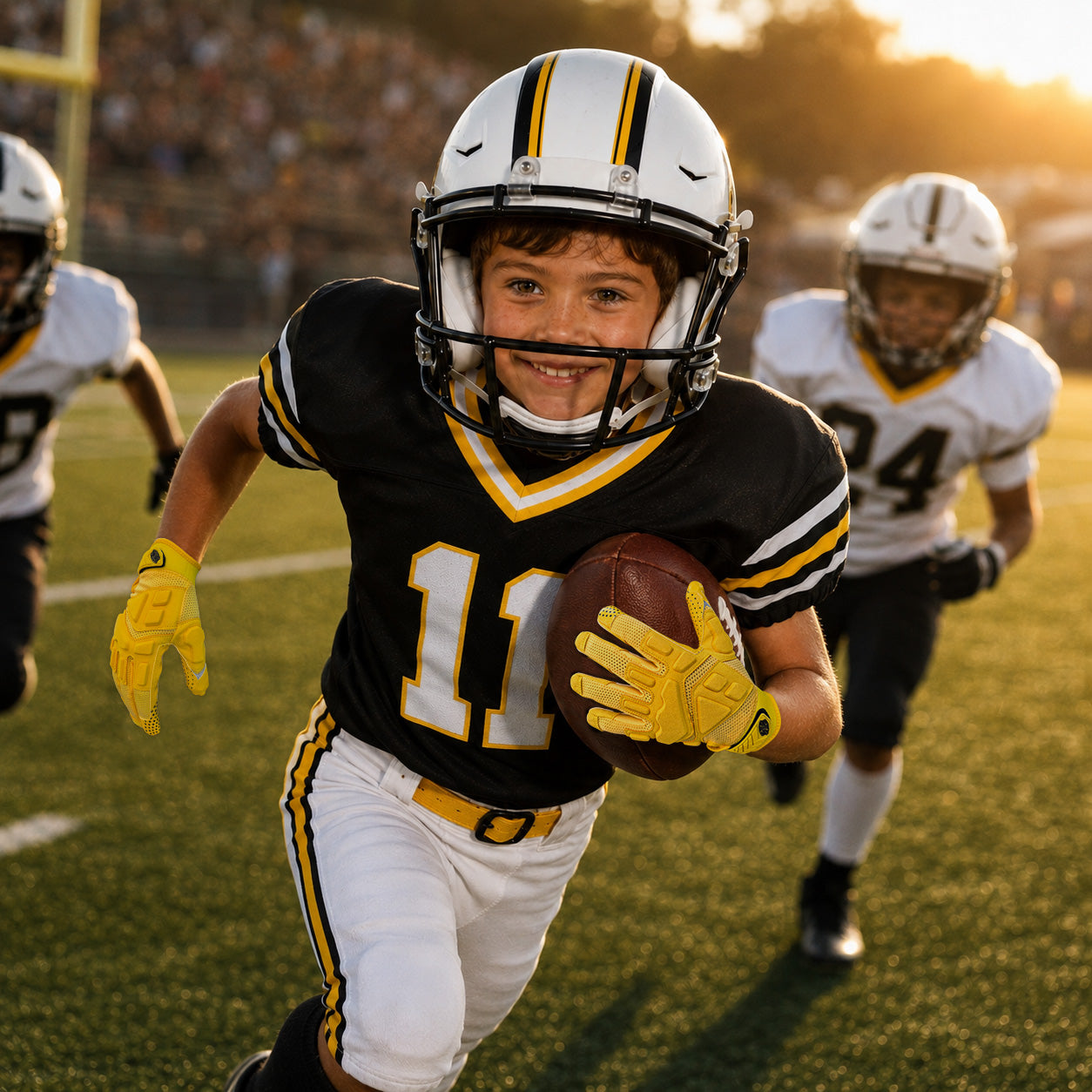 seibertron-gallery:garg-adult-youth-20260714 | Produkt:7340603179198 | Farbe:Gelb | Gruppe:Jugend | Slot:4 | Seibertron G.A.R.G 2.0 Jugend-Football-Empfängerhandschuhe gelb Galerie 4