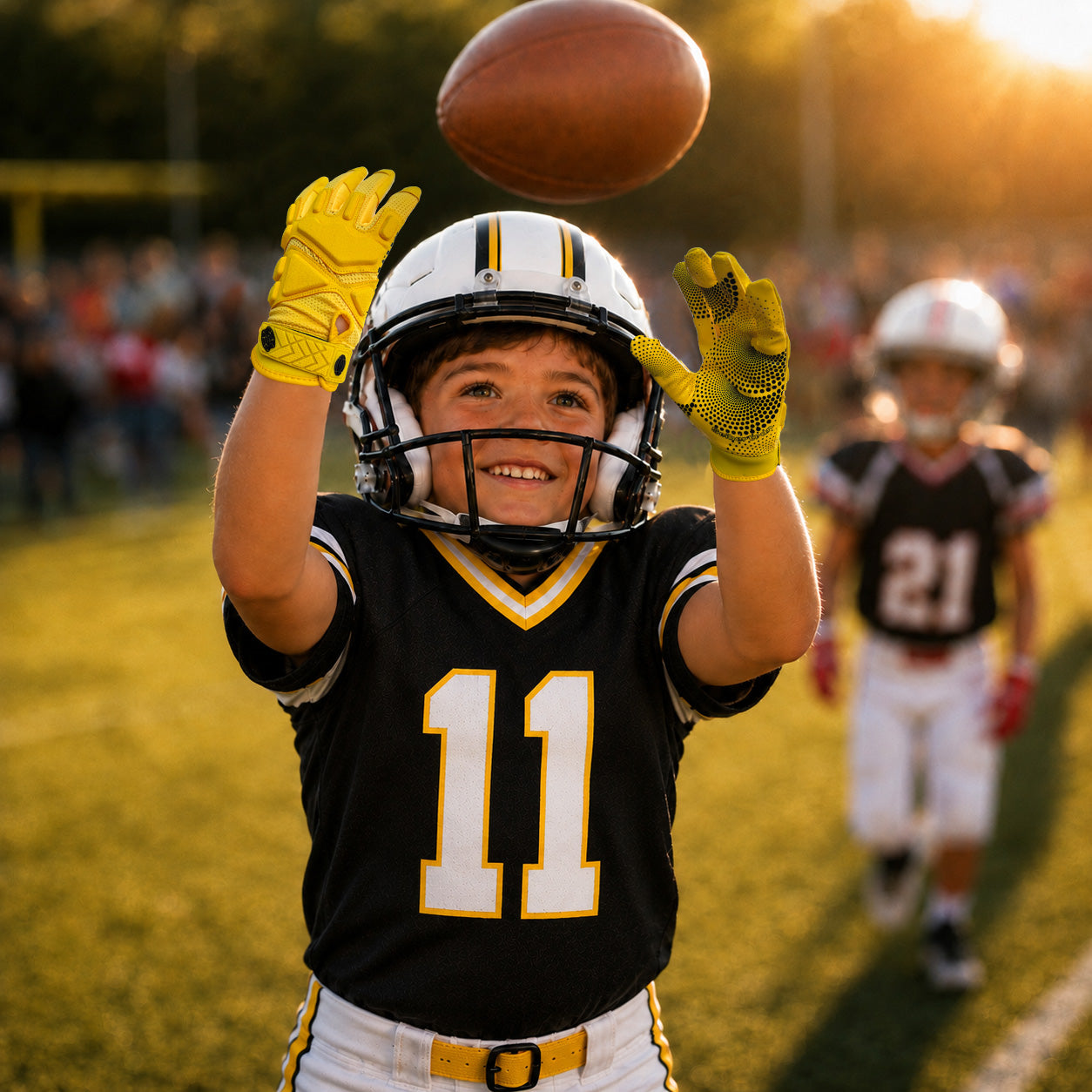 seibertron-gallery:garg-adult-youth-20260714 | Produkt:7340603179198 | Farbe:Gelb | Gruppe:Jugend | Slot:6 | Seibertron G.A.R.G 2.0 Jugend-Football-Empfängerhandschuhe gelb Galerie 6
