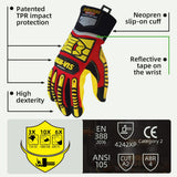 Farbe: alle | Seibertron HIGH-VIS SDXB wasserdichte, rutschfeste Handschuhe mit TPR-Aufprallschutz Bild 02