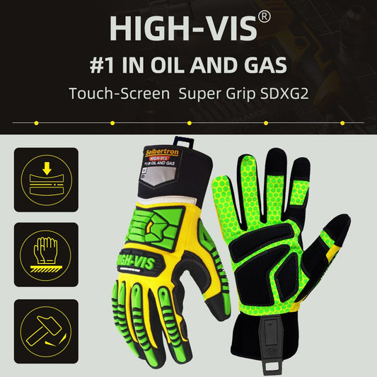 Farbe: alle | Seibertron HIGH-VIS SDXG2 Super-Grip-Gel-Anti-Vibrations-Schutzhandschuhe mit Aufprallschutz Bild 01
