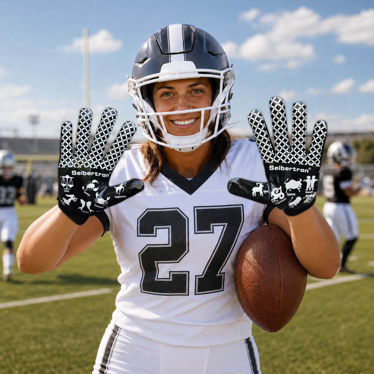 seibertron-gallery:pro3-adult-youth-zodiac-20260716 | product:8668804808894 | color:Black | group:Adult | slot:4 | Seibertron PRO 3.0 adult football receiver gloves black zodiac gallery 4