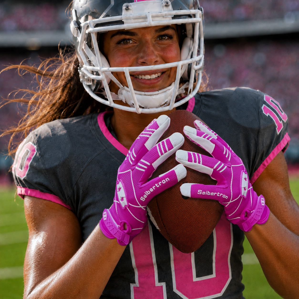 seibertron-gallery:pro3-adult-youth-zodiac-20260716 | product:8668804808894 | color:Pink | group:Adult | slot:5 | Seibertron PRO 3.0 adult football receiver gloves pink zodiac gallery 5