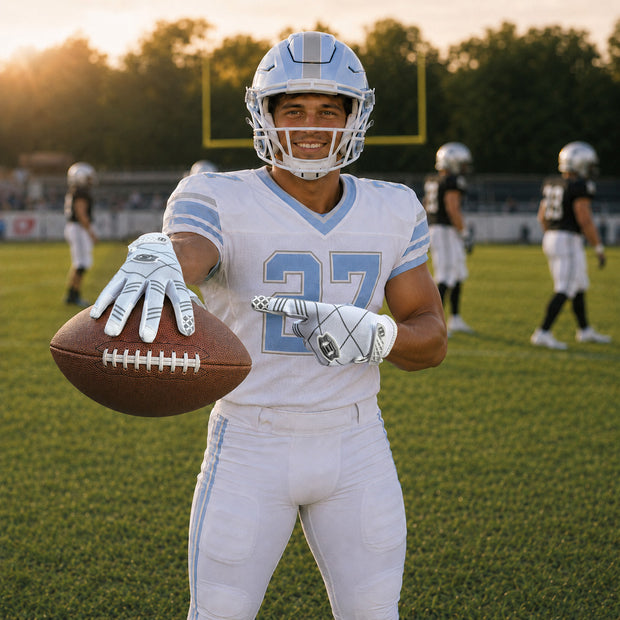 seibertron-gallery:pro3-adult-youth-zodiac-20260716 | product:8668804808894 | color:White | group:Adult | slot:1 | Seibertron PRO 3.0 adult football receiver gloves white zodiac gallery 1