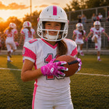 seibertron-galerie:pro3-adult-youth-zodiac-20260716 | produkt:8668804808894 | farbe:Pink | gruppe:Jugend | slot:3 | Seibertron PRO 3.0 Jugend-Football-Empfängerhandschuhe in Pink Zodiac Galerie 3