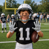 seibertron-gallery:pro3-adult-youth-zodiac-20260716 | Produkt:8668804808894 | Farbe:Weiß | Gruppe:Jugend | Slot:2 | Seibertron PRO 3.0 Football-Receiver-Handschuhe für Jugendliche, weiß, Zodiac-Galerie 2