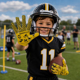 seibertron-gallery:pro3-adult-youth-zodiac-20260716 | product:8668804808894 | color:Yellow | group:Youth | slot:1 | Seibertron PRO 3.0 youth football receiver gloves yellow zodiac gallery 1