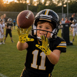 seibertron-gallery:pro3-adult-youth-zodiac-20260716 | product:8668804808894 | color:Yellow | group:Youth | slot:2 | Seibertron PRO 3.0 youth football receiver gloves yellow zodiac gallery 2