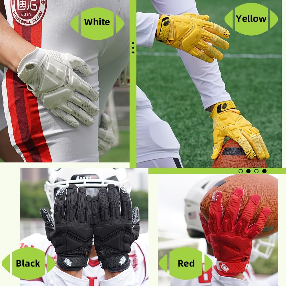 Seibertron Erwachsenen G.A.R.G 2.0 Gelgefüllte patentierte Anti-Aufprall Ultra-Haft Football-Sport-Empfängerhandschuhe - SeibertronSports