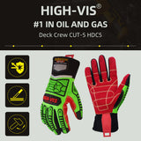 seibertron-gallery:hdc5-safety-gloves-20260715 | Produkt:hdc5 | Farbe:Grün Rot | Slot:2 | Seibertron HIGH-VIS HDC5 Sicherheitshandschuhe High-Vis Öl- und Gas-Übersichtsbild