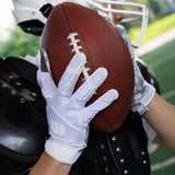seibertron-galerie:hpirg-hp-serie-20260714 | produkt:8307911884990 | farbe:Weiß | slot:13 | Seibertron H.P.I.R.G Touchscreen-Football-Empfängerhandschuhe weiß Nahaufnahme 2