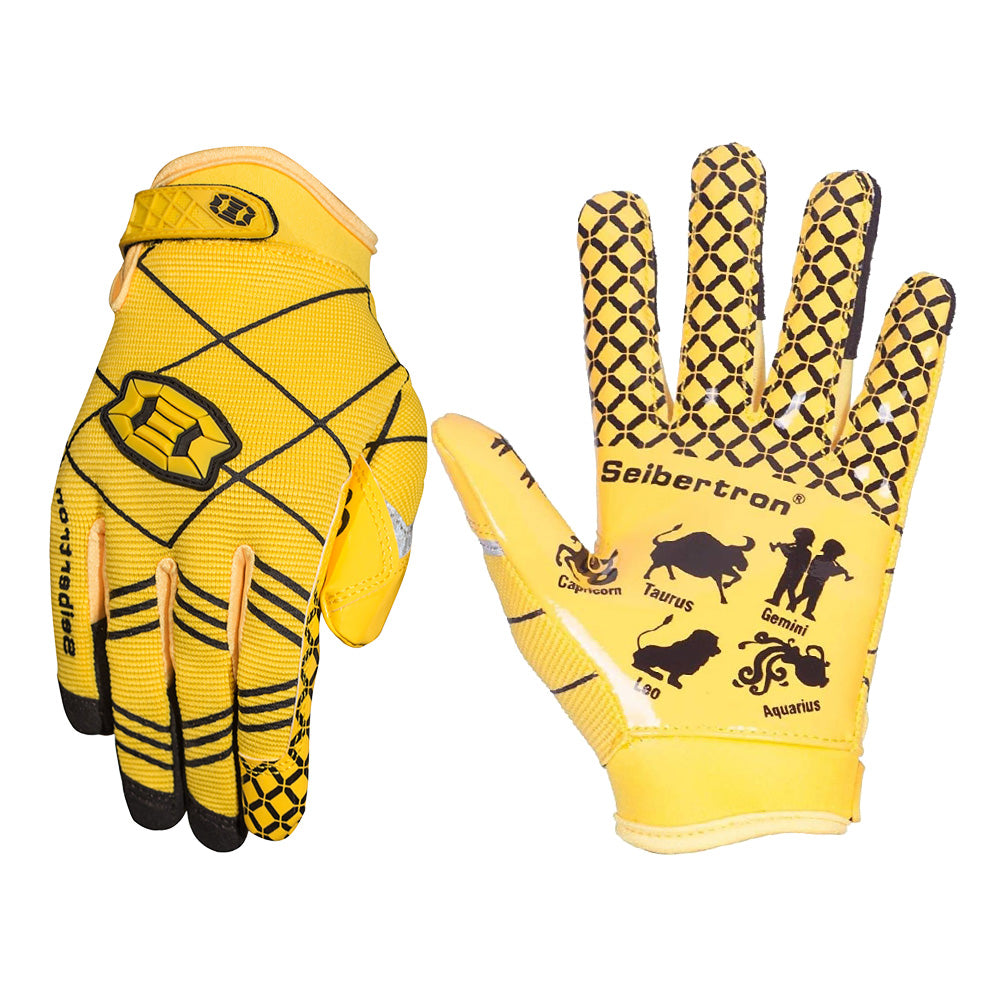 color:Yellow | Seibertron Pro 3.0 youth football receiver gloves white background main image