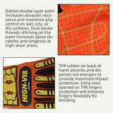 seibertron-gallery:sdx-safety-gloves-20260715 | product:sdx | color:Orange Yellow | slot:5 | Seibertron HIGH-VIS SDX2 safety gloves product detail panels