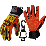seibertron-gallery:sdx2-plus-1-glove-clip-thumbnail-20260716 | product:sdx2 | style:SDX2+1 Glove Clip | Seibertron HIGH-VIS SDX2 gloves with one black glove clip