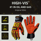 seibertron-gallery:sdx2-safety-gloves-20260714 | product:sdx2 | color:Orange Yellow | slot:2 | Seibertron HIGH-VIS SDX2 safety gloves high-vis oil and gas overview image