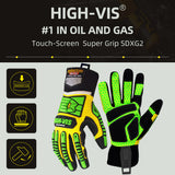seibertron-gallery:sdxg2-safety-gloves-20260715 | product:sdxg2 | color:Yellow Green | slot:2 | Seibertron HIGH-VIS SDXG2 safety gloves high-vis oil and gas overview image