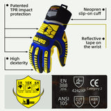 seibertron-gallery:sdxw-safety-gloves-20260715 | product:sdxw | color:Blue Yellow | slot:3 | Seibertron HIGH-VIS SDXW Sicherheitshandschuhe TPR-Aufprallschutz und CE ANSI Bewertung Detailbild