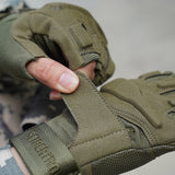 Farbe:Armygrün | Charge:solag-t-complete-20260716 | Rolle:detail-3 | Seibertron S.O.L.A.G-T drei fingerlose taktische Handschuhe armygrün Detail 3
