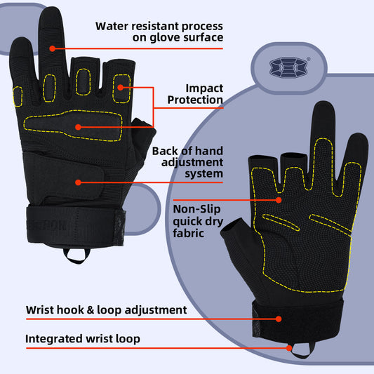 seibertron-gallery:solag-t-three-fingerless-20260714 | product:7952924147902 | color:Black | slot:2 | Seibertron S.O.L.A.G-T three fingerless tactical gloves black feature image 2