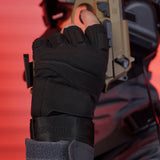 Farbe:Schwarz | Charge:solag-t-complete-20260716 | Rolle:Detail-5 | Seibertron S.O.L.A.G-T drei fingerlose taktische Handschuhe schwarz Detail 5