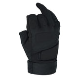 Farbe:Schwarz | Charge:solag-t-complete-20260716 | Rolle:Detail-8 | Seibertron S.O.L.A.G-T drei fingerlose taktische Handschuhe schwarz Detail 8