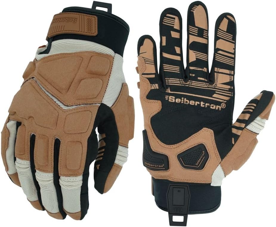 Farbe:Khaki | Charge:sps1-whitebg-20260716 | Rolle:weißer-Hintergrund-Hauptbild | Seibertron SPS-1 Motorradhandschuhe khaki weißer Hintergrund Hauptbild
