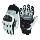 Farbe:Weiß | Charge:sps2plus-complete-20260716 | Rolle:weißer-Hintergrund-Hauptbild | Seibertron SPS-2 Plus Motorradhandschuhe weiß weißer Hintergrund Hauptbild