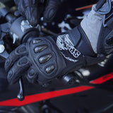 Farbe:Schwarz | Charge:sps4-szenen-20260716 | Rolle:szene-05 | Seibertron SPS-4 Winter wasserdichte Motorradhandschuhe schwarz Fahrszene 05