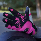 color:Rosa | batch:sps4-scenes-20260716 | role:scene-04 | Seibertron SPS-4 winter wasserdichte Motorradhandschuhe rosa Fahrszene 04