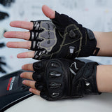 seibertron-gallery:sps7h-scene-color-groups-20260721 | Produkt:8847662776510 | Farbe:Schwarz | Slot:5 | Seibertron SPS-7H schwarze Halbfinger-Motorradhandschuhe Szenenbild 5