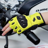seibertron-gallery:sps7h-scene-color-groups-20260721 | Produkt:8847662776510 | Farbe:Neon-Gelb | Slot:5 | Seibertron SPS-7H Neon-Gelb Halbfinger-Motorradhandschuhe Szenenbild 5