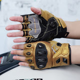 seibertron-gallery:sps7h-scene-color-groups-20260721 | Produkt:8847662776510 | Farbe:Gold | Slot:1 | Seibertron SPS-7H Gold Halbfinger-Motorradhandschuhe Szenenbild 1